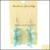 Dangle Lustre Naturel Pierre Ébréchée Boucles D'oreilles Goutte Dangle 7 Chakra Irregar Perle Cristal Pour Femmes Mode Bijoux Faits À La Main Delive Dhet2