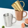 Mugs 300ml 304 Stainless Steel Coffee Cup Double-layer Thermal Insulation Anti-scalding Water Tea Office Home