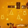 Strings Decorações Luzes de cortina de luz de luz de Natal LED 3,5m Creative Warm Colorful Colorful plástico iluminação plástica