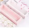 Emballage cadeau flamant rose/marbre/plume motif papier emballage boîte nougat biscuits coffrets cadeaux mariage gâteau au chocolat pain carton b1015