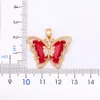 Fashion Top Quality Austrian Crystal Zircon 10 Colors Butterfly Pendant For Women Glamour Female Colorful Animal Necklace Jewelry 1856952