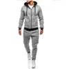 Men's Tracksuits Winter Man Hooded Cardigan 2 Piece Set Grey Boys Tracksuit Oversize Men Pant Suits Casual Sportswear Male Two Outfits