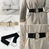 Belts For Women Black Simple Waist Casual Elastic Ladies Band Round Buckle Decoration Coat Sweater Fashion Dress Accessories