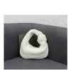 Winter Faux Fur Women Luxury Hobos Tote s Fashion Knotted Cloud Bag Solid Color Female Soft Warm Handbag Small Size