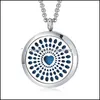 Lockets Essential Oils Charms Lockets Pendant Flower Necklace Accessories Stainless Steel Hollow Jewelry Pendants Fashion 11Ws G2B Dr Dhr1F