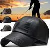 Ball Caps 2022 Lederen honkbal cap mannen mode sport leger militaire hoed man Britse vintage cowhide hoeden