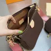 الأكياس المسائية فاخرة النساء 3PS Pochettes Handtasche Borsa الكتف حقيبة نسائية Crossbody Weist Bolso Leatherbag