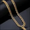 Pendant Necklaces Bling Diamond Iced Out Chains Necklace Mens Cuban Link Chain Necklaces Hip Hop Personalized Jewelry For Women Men D Dhkys