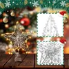 Juldekorationer 1 PC Tree Star Outdoor Topper Xmas Decoration Treetop Ornament