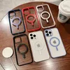 Magsafe Hard Case for iPhone 15 15 Plus 15 Pro 14 13 12 11 Pro Max XS XR Magnetic Charging Charging Caseproof Case Cover Clear Clear