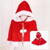 Men's Sleepwear Men's Warm Festive Bow Contrast Color Cape Unisex Xmas Cloak All Match For Props