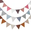 Dekoracja imprezowa 12pcs/Set Banner Triangle Flagi wiszące girland Bunting DIY Craft na rocznicę wakacyjne kemping wystrój halowy