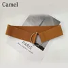 Belts For Women Black Simple Waist Casual Elastic Ladies Band Round Buckle Decoration Coat Sweater Fashion Dress Accessories