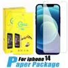 Screen Protector Protective Film för iPhone 15 14 13 12 Mini 11 Pro Max X Xs Max 8 7 6 Plus Samsung A71 A21 A52 A72 LG STYLO 6 ARISTO 5 Tempererat glas med papperspaket