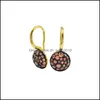 Boucles d'oreilles de mode Stud Bijoux de créateurs magnifiques couleurs rétro petits champignons ronds diamants diamants Livraison de boucles d'oreille 2022 DHIDS