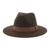 Gorro feminino/bonés de caveira chapéus masculinos fedora aba larga cinto fita banda sólido clássico vestido formal casamento para sombreros de mujer l221013