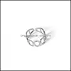 Bandringar minimalist 925 sier pl￤terad bredd ring kvinnor mode vintage kreativ ih￥lig geometrisk handgjorda fingerringar party smycken dhnmp