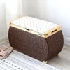 Clothing Storage Nordic Paper Rattan Stool Door Shoes Clothes Finishing Box Sofa Simple