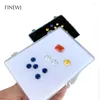 Smyckespåsar transparent ädellagringsbox Diamond Organizer Case Gemstone Teaching Prov Packaging örhängen Pendant Display Holder