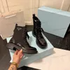 2022 Men Women Designers Rois Boots Ankle Martin Nylon Boot Bouch Militar Inspirado Combat Bouch Anexado Ao Grande Com Bolsas Combat Calfskin Bottom Bottom Destacável Prad