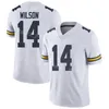 NCAA Football College Michigan Wolverines Jersey 7 Donovan Edwards 41 Isaiah Gash 14 Roman Wilson 6 Cornelius Johnson 25 Junior Colson 23 CJ Stokes Blue White gelb