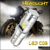 Motorcykelbelysning BA20D 10W 1000LM LED -belysning Motorcykel Moped ATV -strålkastare BB Scooter Accessoire 12V24V Vit Motorcykelhuvud L DHE1M