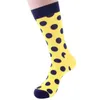 Calcetines para hombres 12 pares 23 colores Hombres Happy Dot Moda Vestido casual de tubo largo