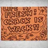 Tapestries Keith Haring Graffiti background Hanging cloth in bedroom rental house Internet celebrity dormitory wall cloth 1.1 by 1.5 m