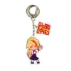 Keychains Keychain Man Zombie Land Saga Key Chain Women Acrylic Ring for Pants Pendant Högkvalitativ innehavare Fashion Brelok