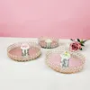 Bakeware Aletleri Yuvarlak Cam Plaka Aynası Dekoratif Kozmetik Saklama Kutusu Tepsisi Düğün Ev Dekorasyon Rafı