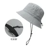 Wide Brim Hats Creative Ladies Beach Fisherman Hat Spring Summer Women Simple Style Solid Color Flat Top Outdoor Sun Protection Bucket Cap