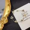 Gold Clover Bracelets Linkketten Frauen exquisite unsichtbar für Damen Geschenk Luxuriöses hochwertiger Schmuck Multicolor -Armband 8849349