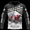 Bluzy męskie 2022 Autumn Hoodie Horse Racing 3D Printing Męs