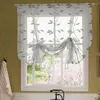 Вышитые занавески, вышитые шторские шторы ремни в стиле стержня Римские птицы цветы сетчатая спальня гостиная