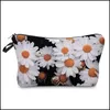 Sacs de rangement 3D Digital Daisy Impression Pochette étanche Ameublement Voyage Dames Sacs à main Dumpling Enveloppe Lavage Stockage Ba Dho1B