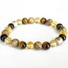 Strand MG1712 Womens Libra Zodiac Bracelet 8 MM Tiger Eye Citrine Picture Jasper Chakra Beads Wrist Mala Natural Gemstone Jewelry