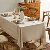 Home Textile Cloth 100% Pure Linen Table Natural Fabric Tablecloth for Kitchen Dining Room Party Holiday Tabletop Decoration