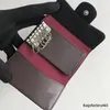 Haute qualité en cuir véritable porte-clés femmes porte-clés organisateur pochette vache fendu portefeuille femme de ménage porte-clés Mini carte Bag257p