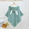 Baby Bademantel Gaze Kaninchen Ohr Roben Musselin Baumwolle Badetücher Mit Kapuze Cape Cartoon Strand Handtuch kinder Kuscheln Swaddle Swaddling BC129