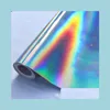 Autoaufkleber, 30 x 100 cm, Laser-Chrom-Beschichtung, Vinyl, holographische Autoverpackung, Regenbogen-Körperdekoration, Aufkleber, Blatt, Aufkleber, Drop Del Dhspx