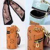 Designer Letter Bag Keychains Rings Silk Scarf Lipstick Holder Key Chains Fashion PU Leather Purse Pendant Car Keyrings Charm Brow290t