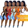 Women's Tracksuits Wholesale Items Clubwear Sexy Two Piece Set Women Summer Bandage Club Rave Outfits Chain Lace Up Tank Crop Top Biker