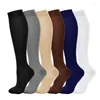 Sports Socks Compression Stockings Elastic Nylon Leg Pain Relief Knee High Support Varicose