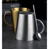 Mugs 300ml 304 Stainless Steel Coffee Cup Double-layer Thermal Insulation Anti-scalding Water Tea Office Home