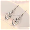 Stud 925 Sterling Sier New Jewelry Woman Fashion Earrings Retro Long Tassel Cubic Zirconia Pop Hook Drop Delivery 2022 Earring Dhfct