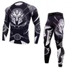 Running Sets Men's Tracksuit Compression Sports Underwear Suit Gor Fitness Jogging Set 2 Pieces Sportswear Gym Clothing Men Sport