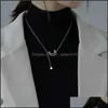 Hangende kettingen kettingen mode 925 sterling sier maan en star tales ketting link hanger ketting voor vrouwen fijne sieraden drop del dhbs1