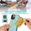 Newe Luxury Leather Cell Phone Cases With Stand Holder Shock Phone Cover Cards For iPhone 14 13 12 Mini 11 Pro Max XS XR X SE