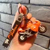 Keychains 3D PVC Motorcycle Pendant Keychain For Men Women Fashion Car Bag Key Chains Keyring Accessories Trinket Llavero