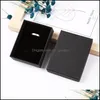 Jewelry Pouches Bags Jewelry Pouches Bags 10Pcs Square Set Display Gifts Box Holder Black Red White Aqua Kraft Paper Engagement Ring Dhzf4